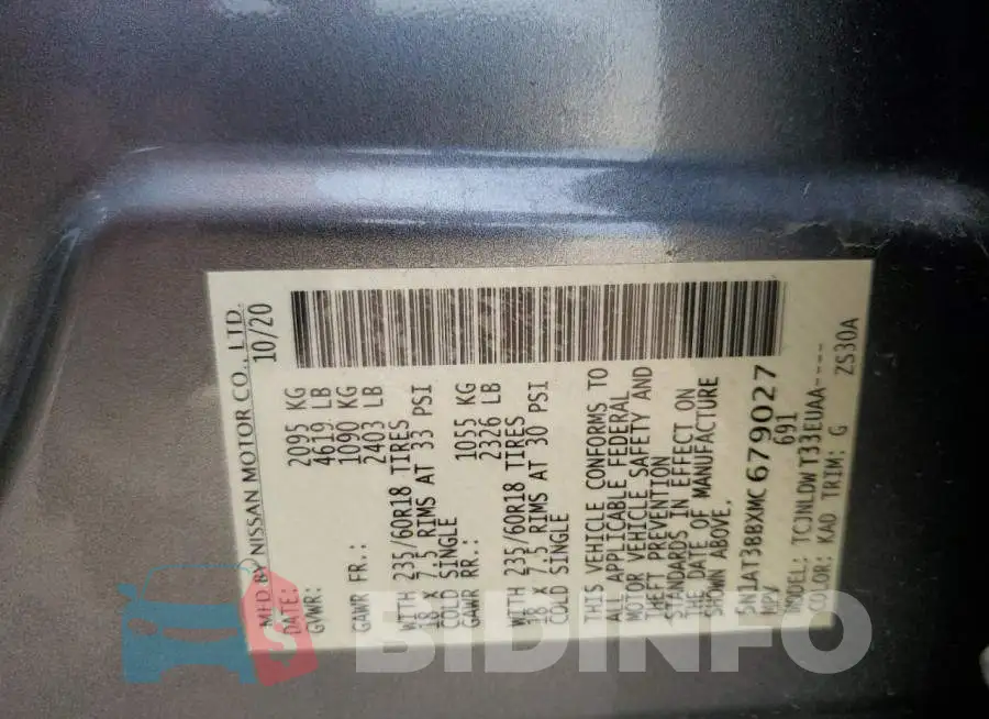 5N1AT3BBXMC679027 Photo# 13