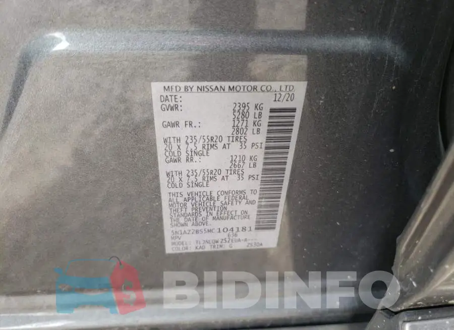 5N1AZ2BS5MC104181 Photo# 14