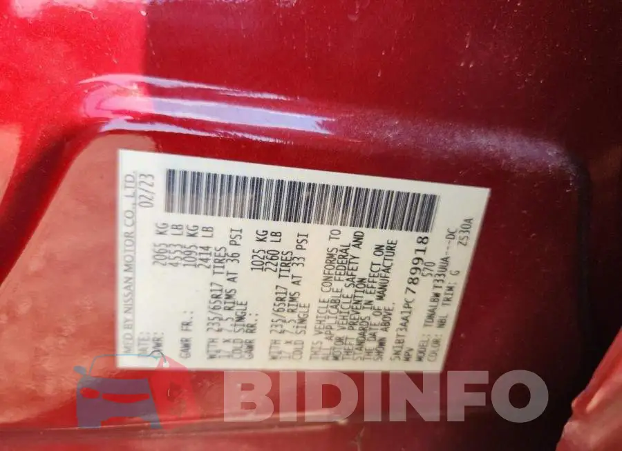 5N1BT3AA1PC789918 Photo# 14