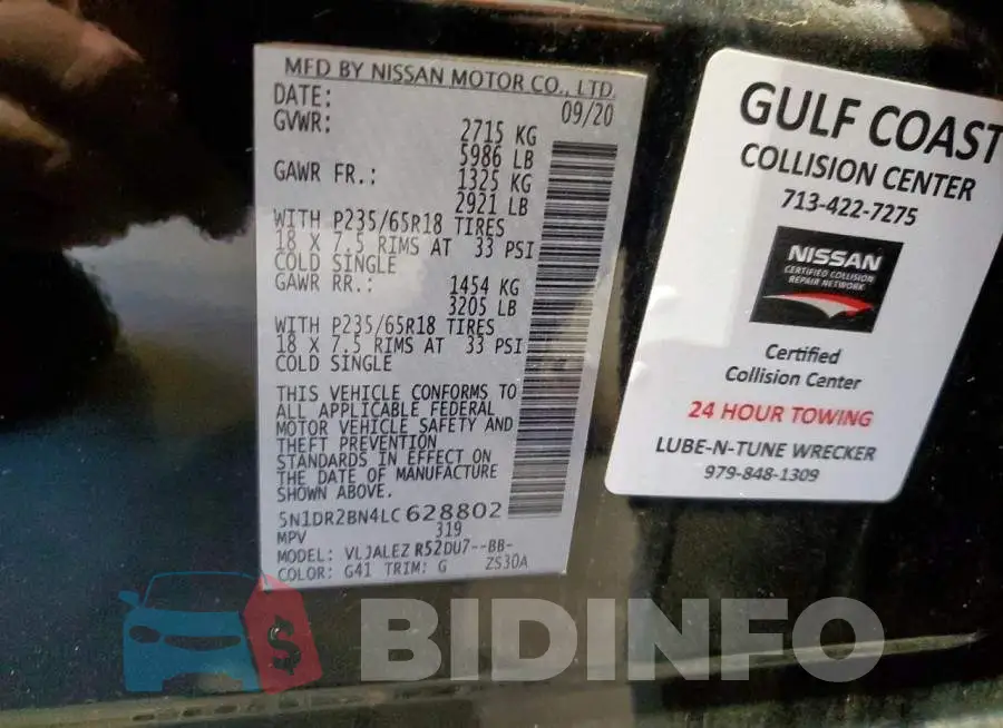 5N1DR2BN4LC628802 Photo# 13