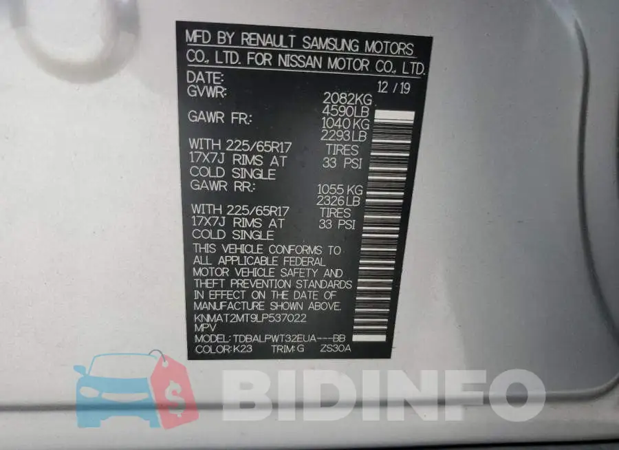 KNMAT2MT9LP537022 Photo# 13