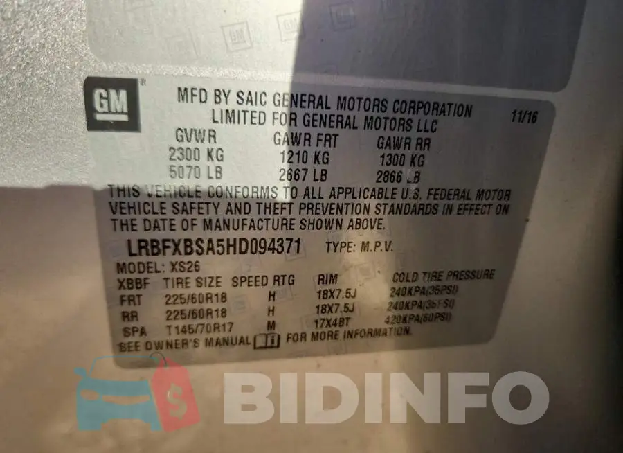 LRBFXBSA5HD094371 Photo# 14