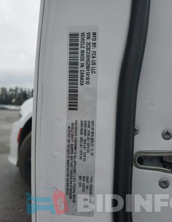 2C3CDXHG2NH141610 Photo# 12