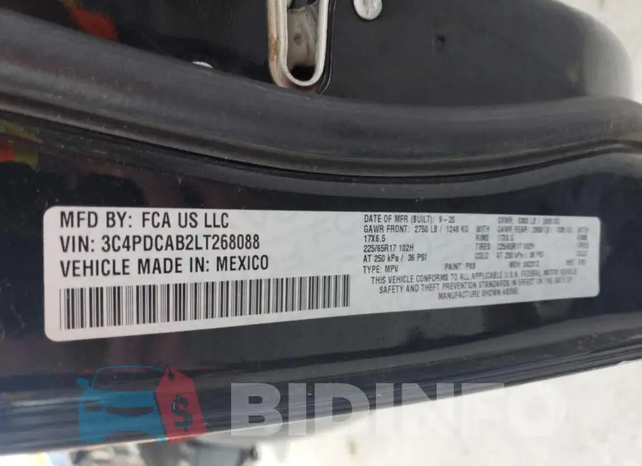 3C4PDCAB2LT268088 Photo# 13