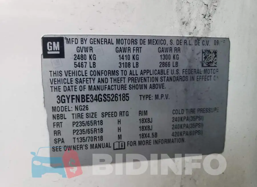 3GYFNBE34GS526185 Photo# 13