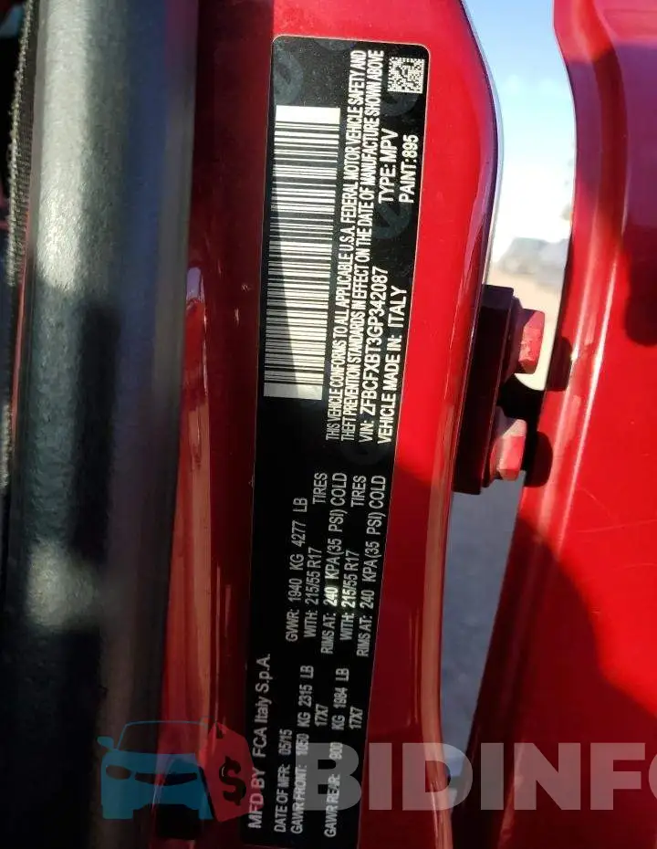 ZFBCFXBT3GP342087 Photo# 13