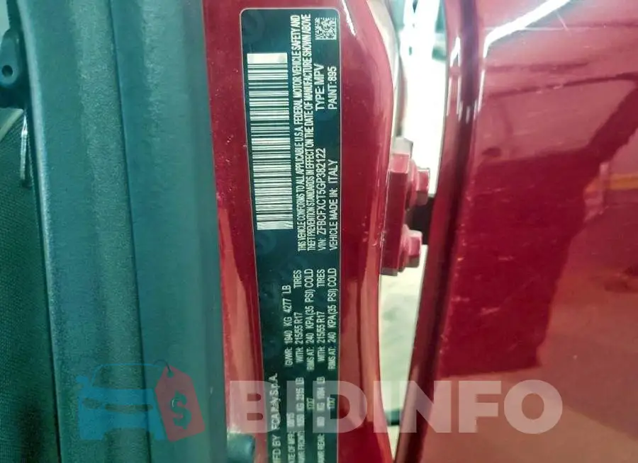 ZFBCFXCT5GP382122 Photo# 12