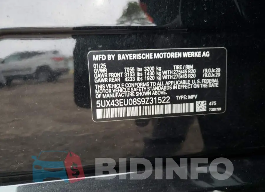 5UX43EU08S9Z31522 Photo# 13