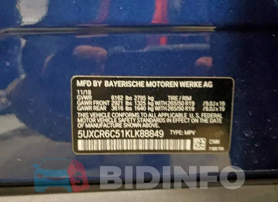 5UXCR6C51KLK88849 Photo# 13