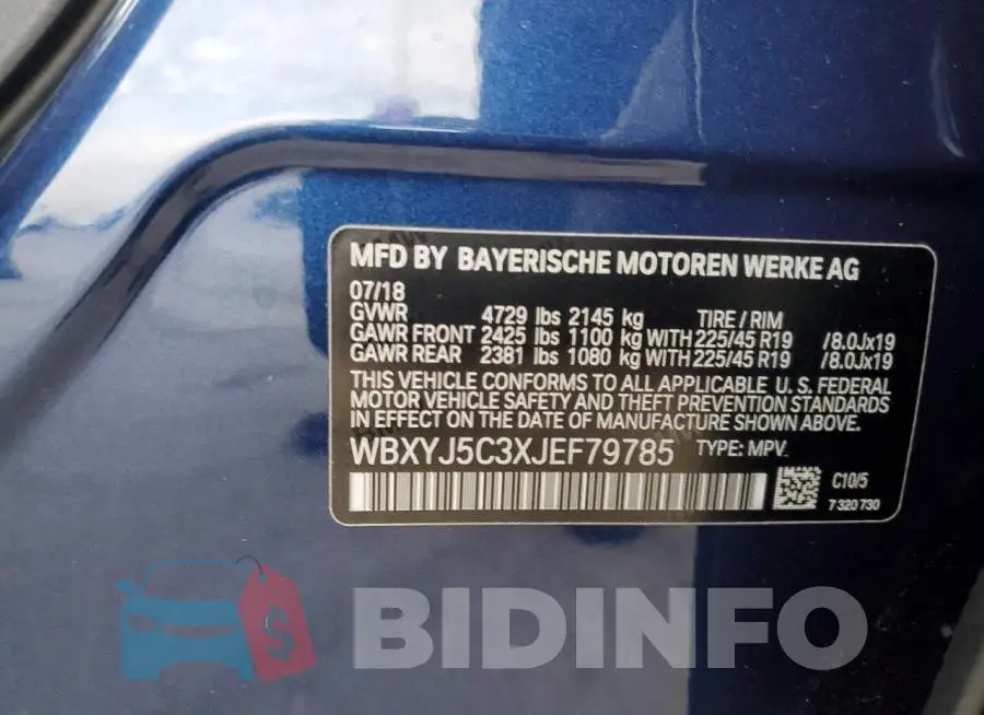 WBXYJ5C3XJEF79785 Photo# 13