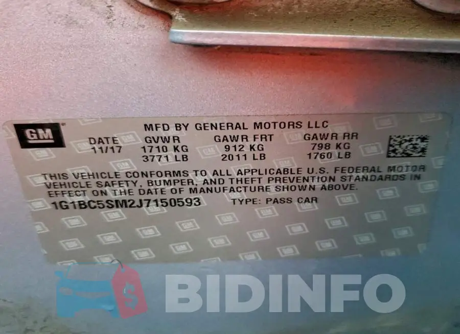1G1BC5SM2J7150593 Photo# 12