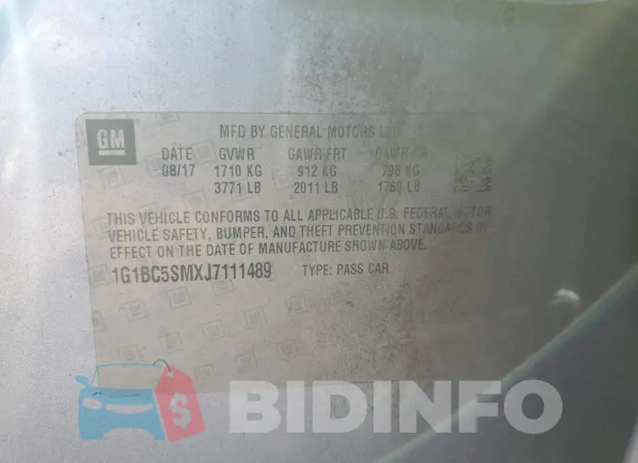 1G1BC5SMXJ7111489 Photo# 12