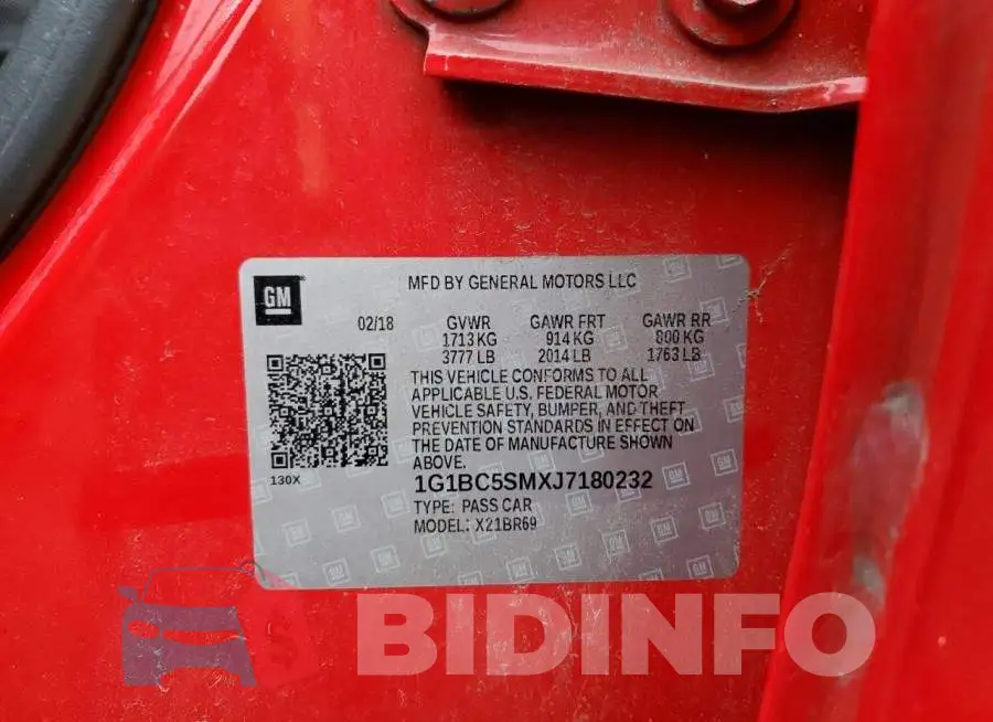 1G1BC5SMXJ7180232 Photo# 12