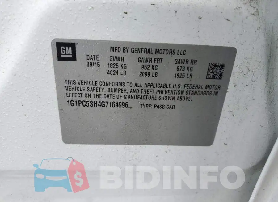 1G1PC5SH4G7164996 Photo# 12