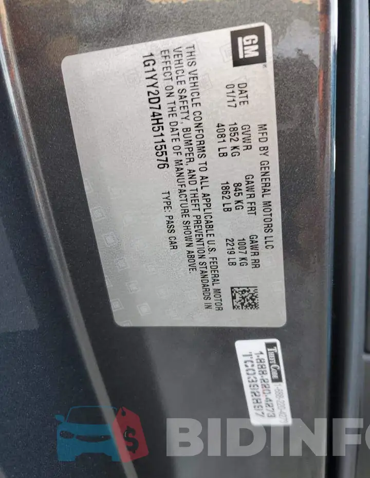 1G1YY2D74H5115576 Photo# 13