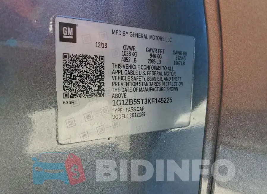 1G1ZB5ST3KF145225 Photo# 12