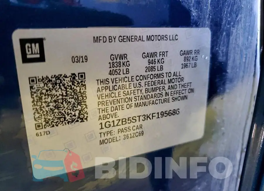 1G1ZB5ST3KF195686 Photo# 12