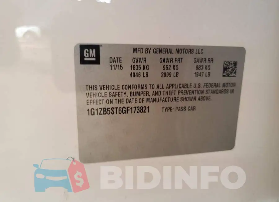 1G1ZB5ST6GF173821 Photo# 12