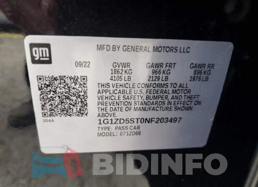 1G1ZD5ST0NF203497 Photo# 12