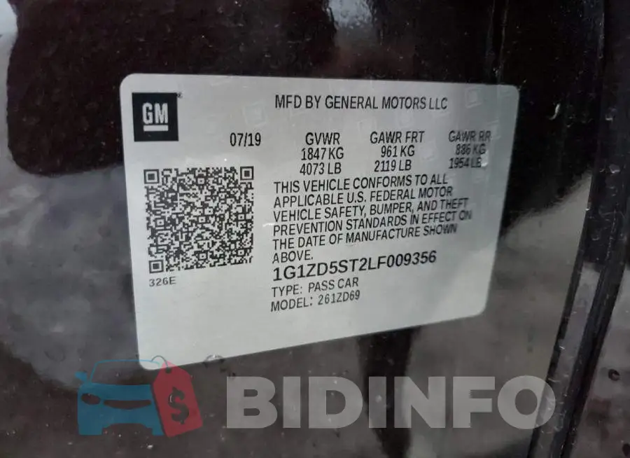 1G1ZD5ST2LF009356 Photo# 12