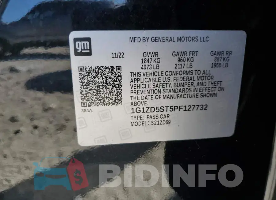 1G1ZD5ST5PF127732 Photo# 12