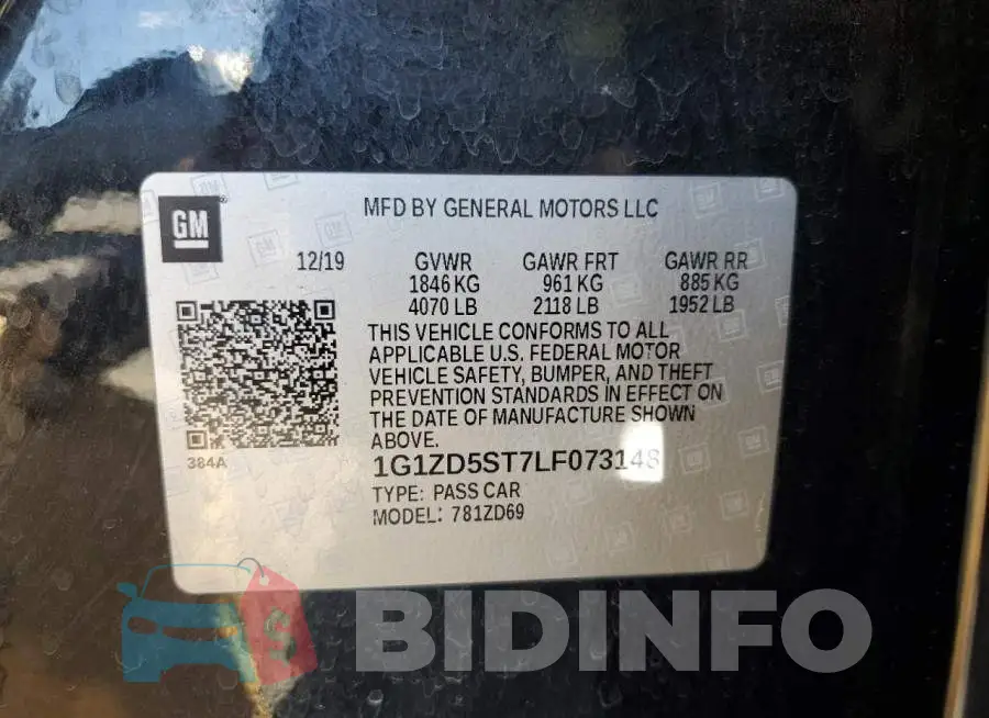 1G1ZD5ST7LF073148 Photo# 12