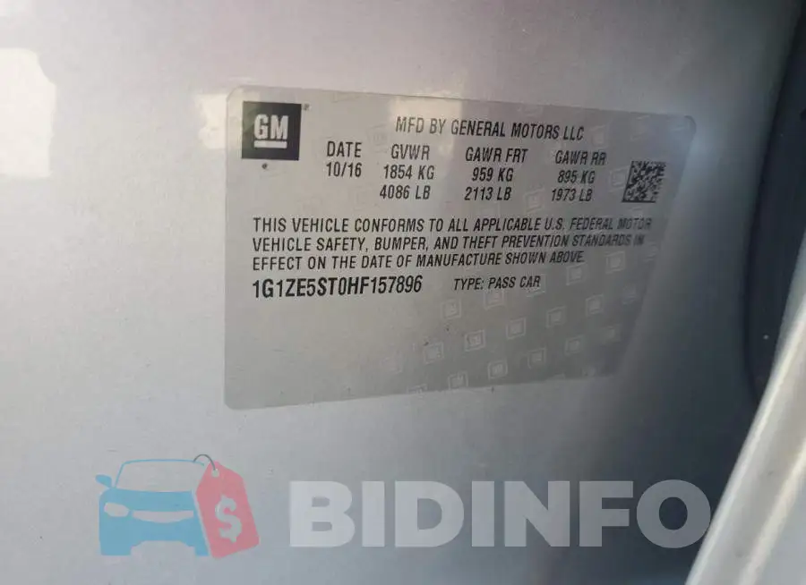 1G1ZE5ST0HF157896 Photo# 12