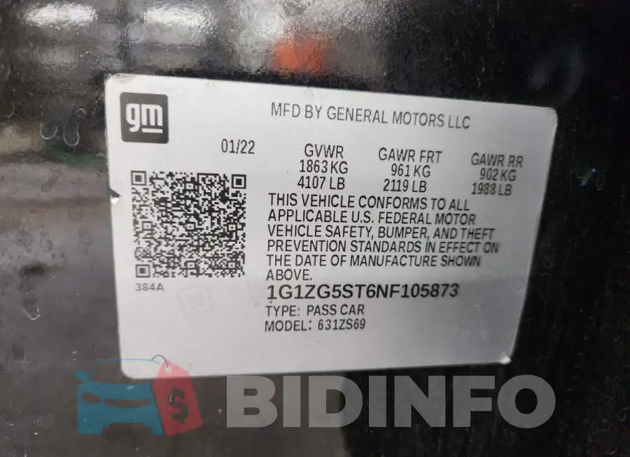 1G1ZG5ST6NF105873 Photo# 12