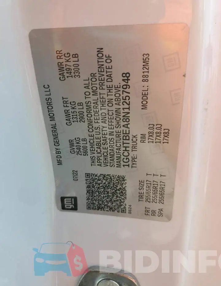 1GCHTBEA8N1257948 Photo# 12