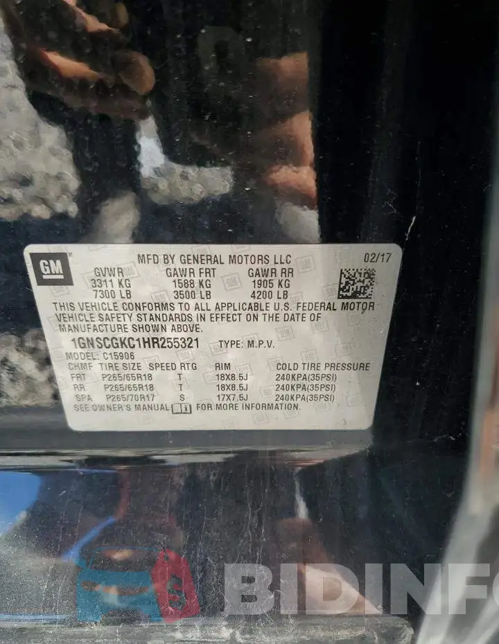 1GNSCGKC1HR255321 Photo# 13