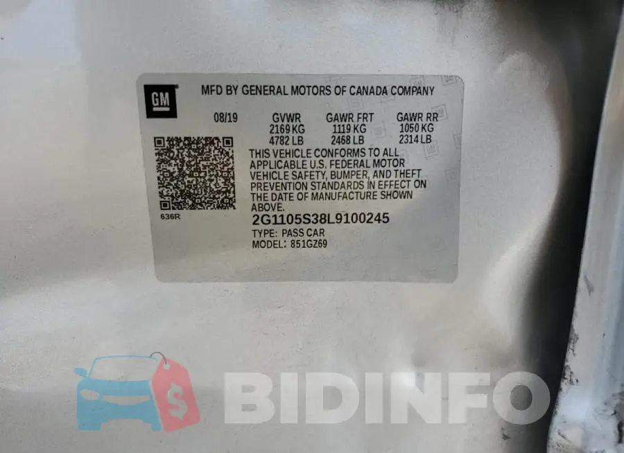 2G1105S38L9100245 Photo# 12