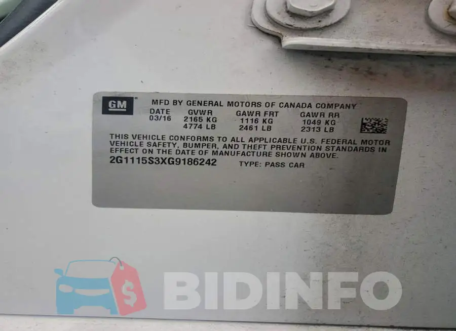 2G1115S3XG9186242 Photo# 12