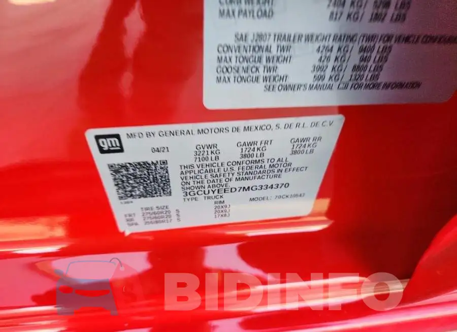 3GCUYEED7MG334370 Photo# 12