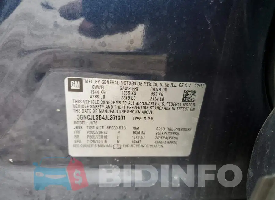 3GNCJLSB4JL261301 Photo# 13