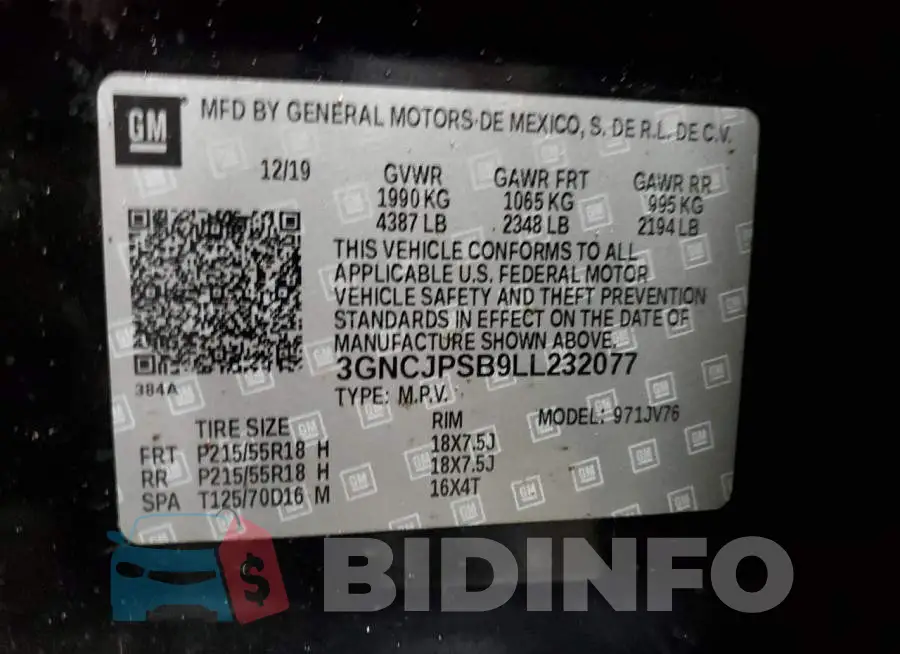 3GNCJPSB9LL232077 Photo# 13
