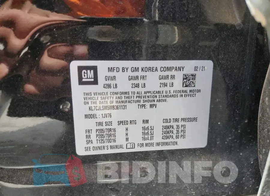 KL7CJLSM5MB361131 Photo# 14