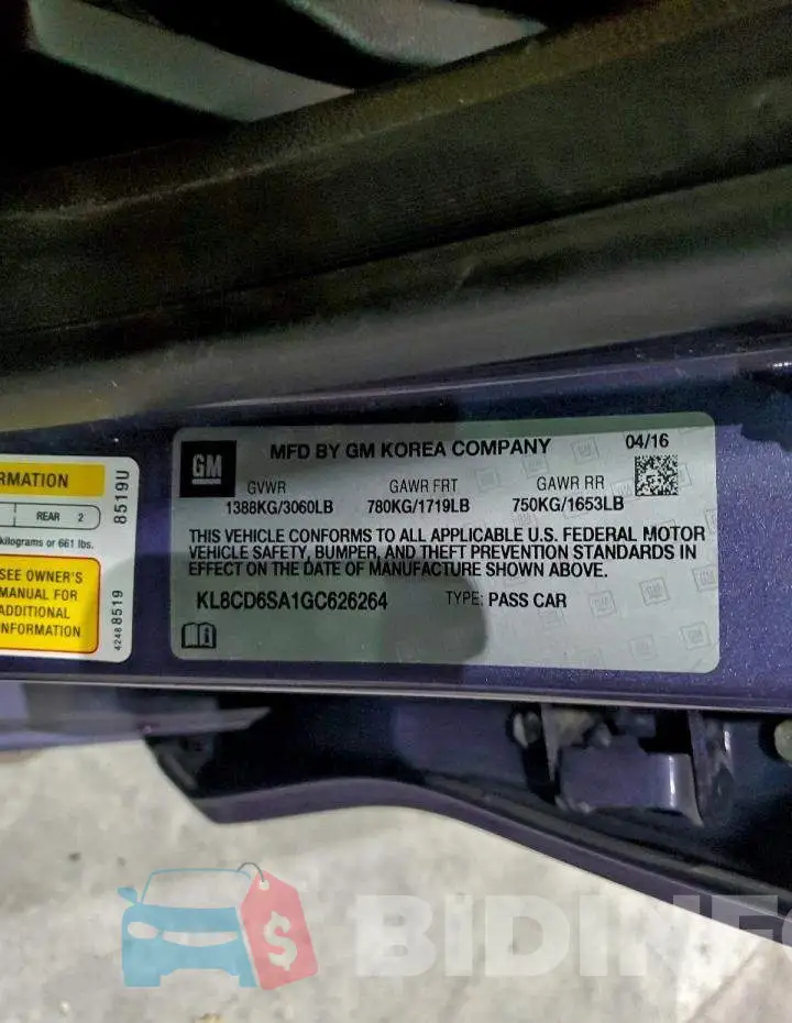 KL8CD6SA1GC626264 Photo# 12