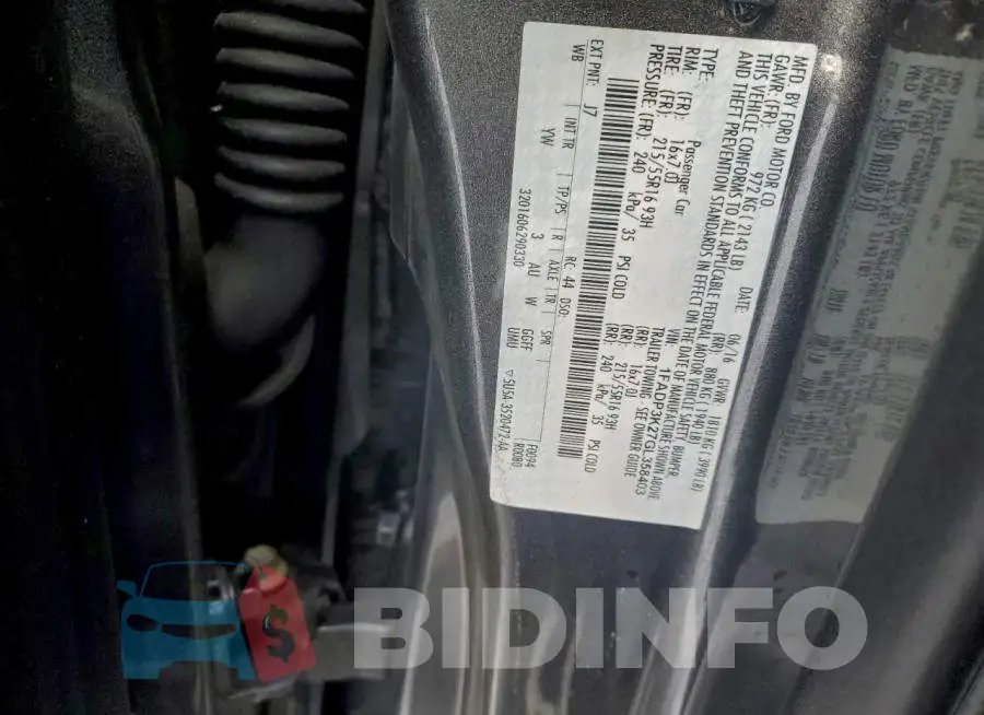 1FADP3K27GL358403 Photo# 12