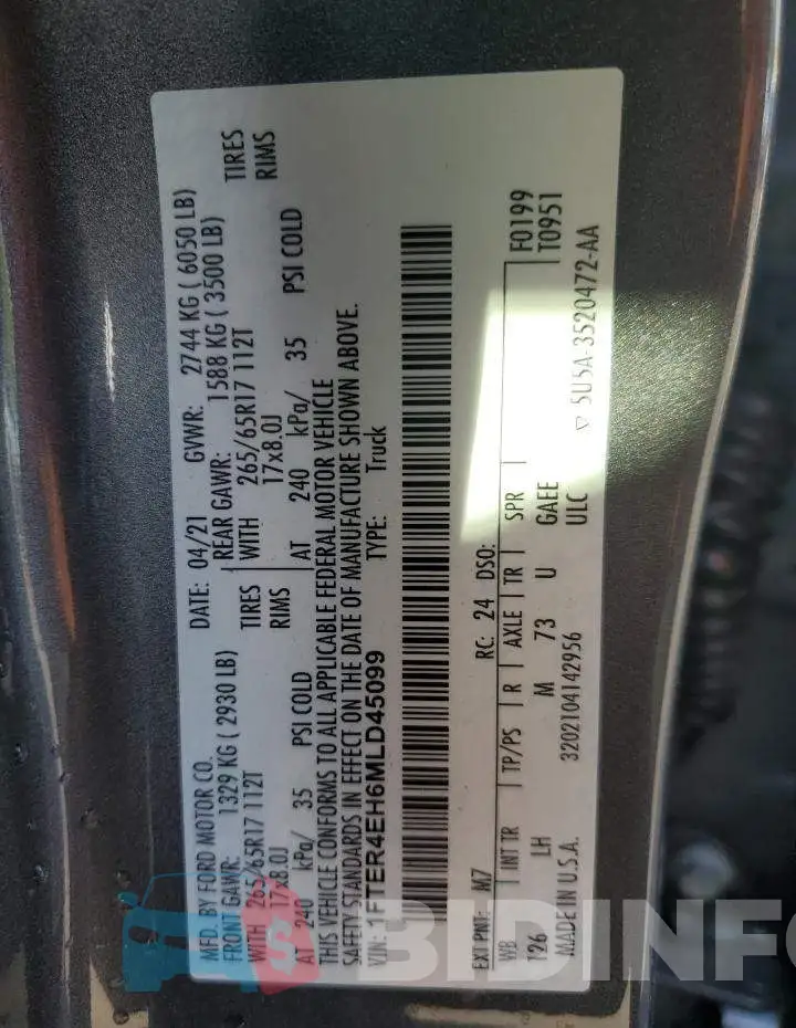 1FTER4EH6MLD45099 Photo# 12
