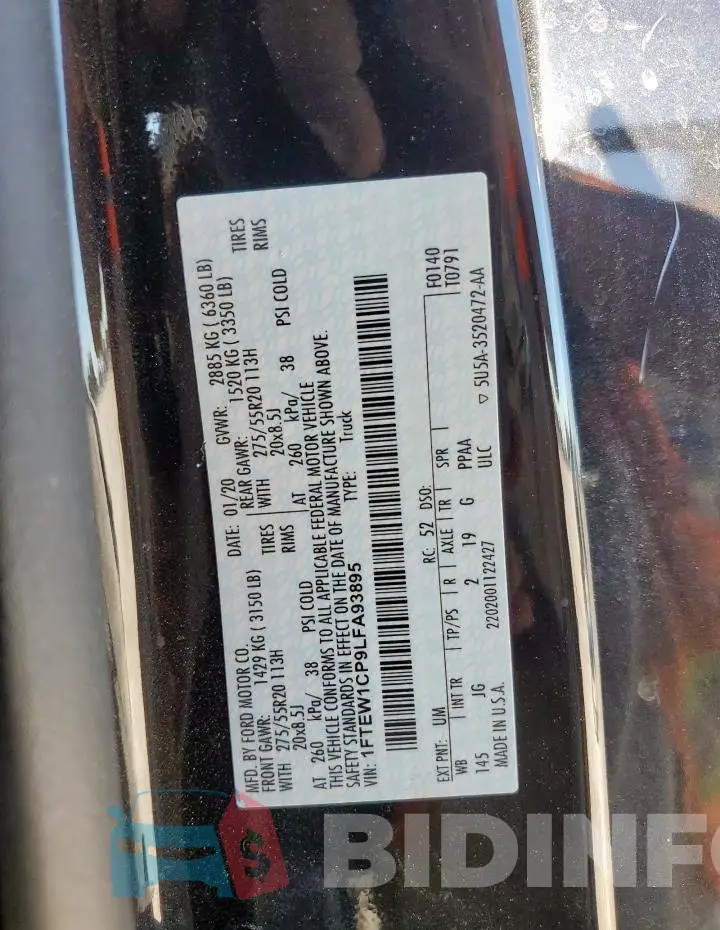 1FTEW1CP9LFA93895 Photo# 12
