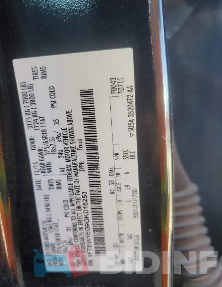 1FTEW1EG9GKD16253 Photo# 12
