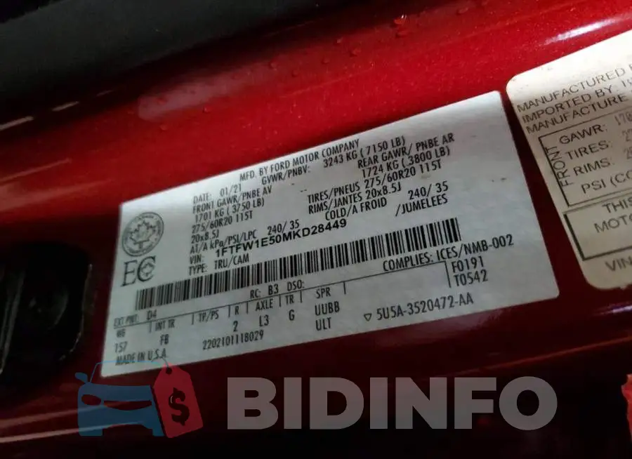 1FTFW1E50MKD28449 Photo# 12