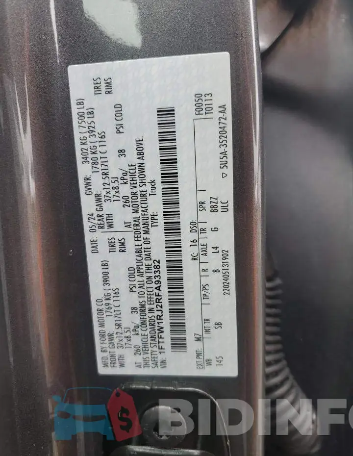 1FTFW1RJ2RFA93382 Photo# 12