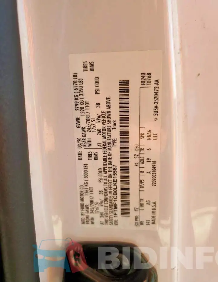 1FTMF1CB0LKE15587 Photo# 12