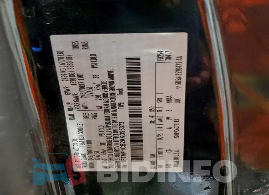 1FTMF1CB2KKD95373 Photo# 12