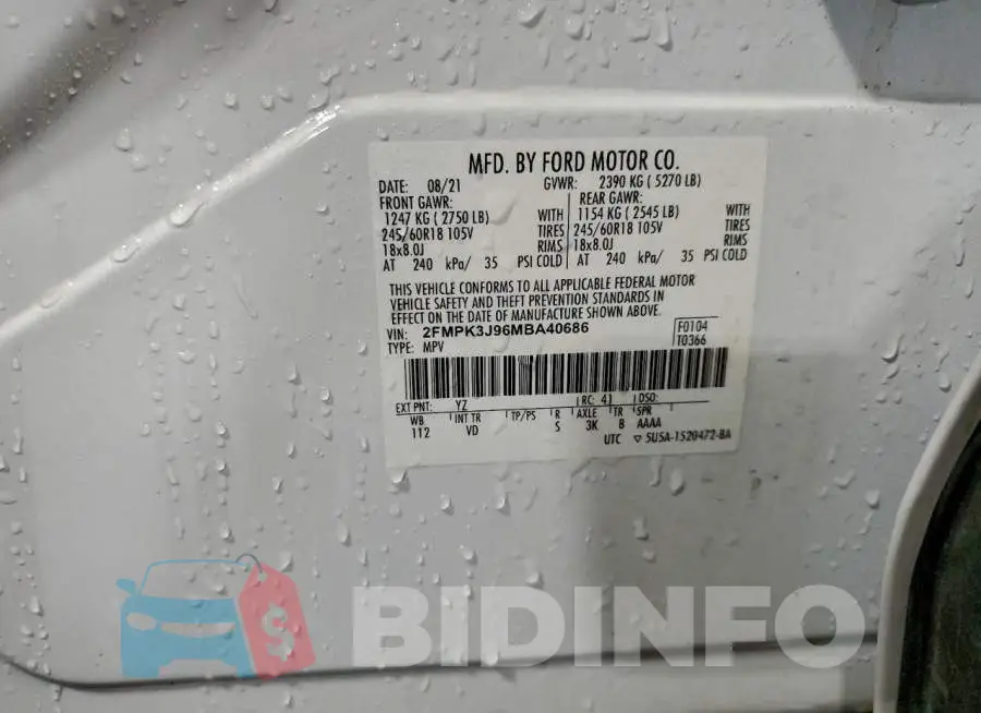 2FMPK3J96MBA40686 Photo# 13