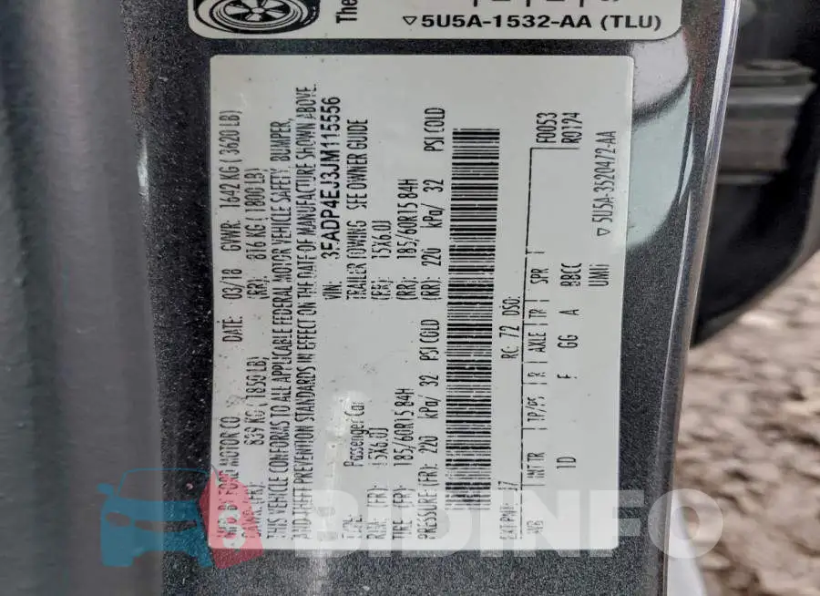 3FADP4EJ3JM115556 Photo# 13
