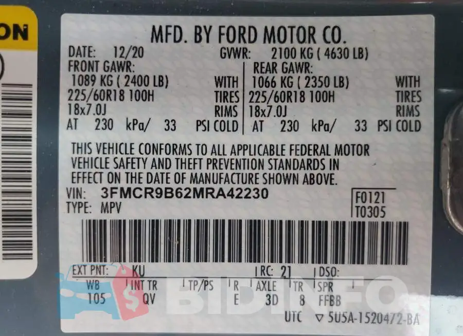 3FMCR9B62MRA42230 Photo# 13