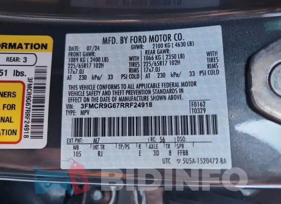 3FMCR9G67RRF24918 Photo# 14