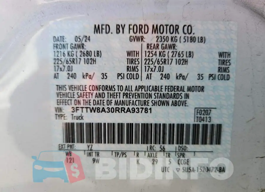 3FTTW8A30RRA93781 Photo# 12